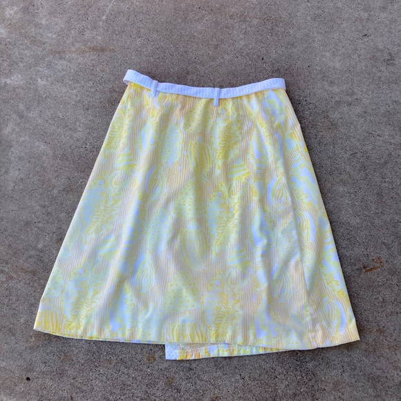 Vintage Lily Pulitzer Yellow Sea Shell Skirt Wrap - Picture 8 of 8